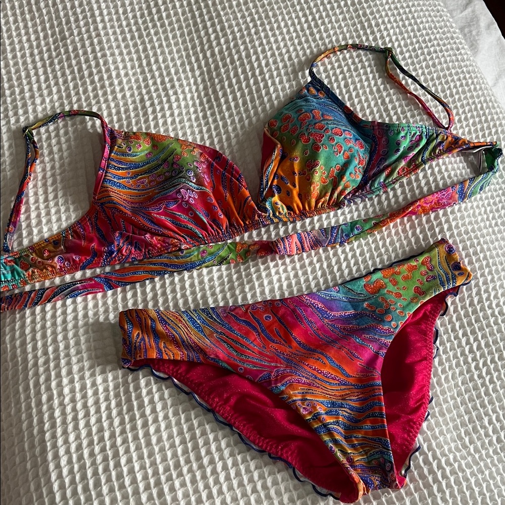 Luli Fama Multicolor Bikini Set